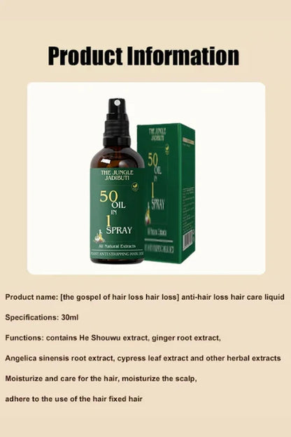 The Jungle Jaributi 50 Oil in 1 Hair Growth Spray